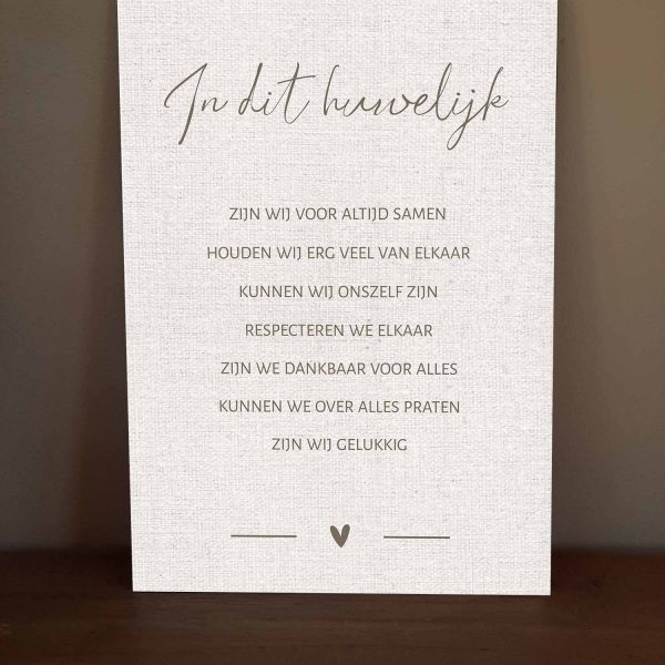 In dit huwelijk