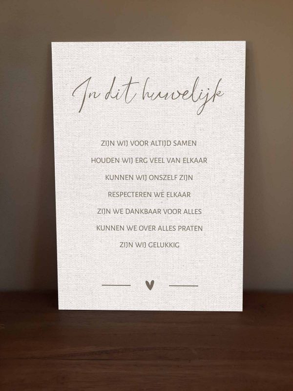 In dit huwelijk